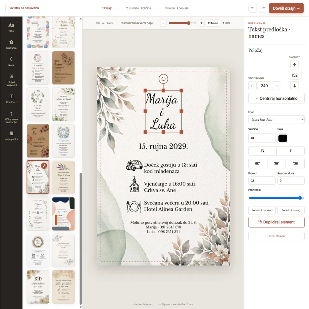 Pregled online editora za izradu personaliziranih pozivnica